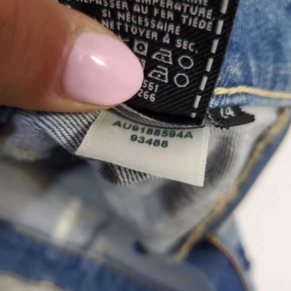 7 for all Mankind denim stretchy  form fitting blue jean mini skirt size 24 - Picture 5 of 9